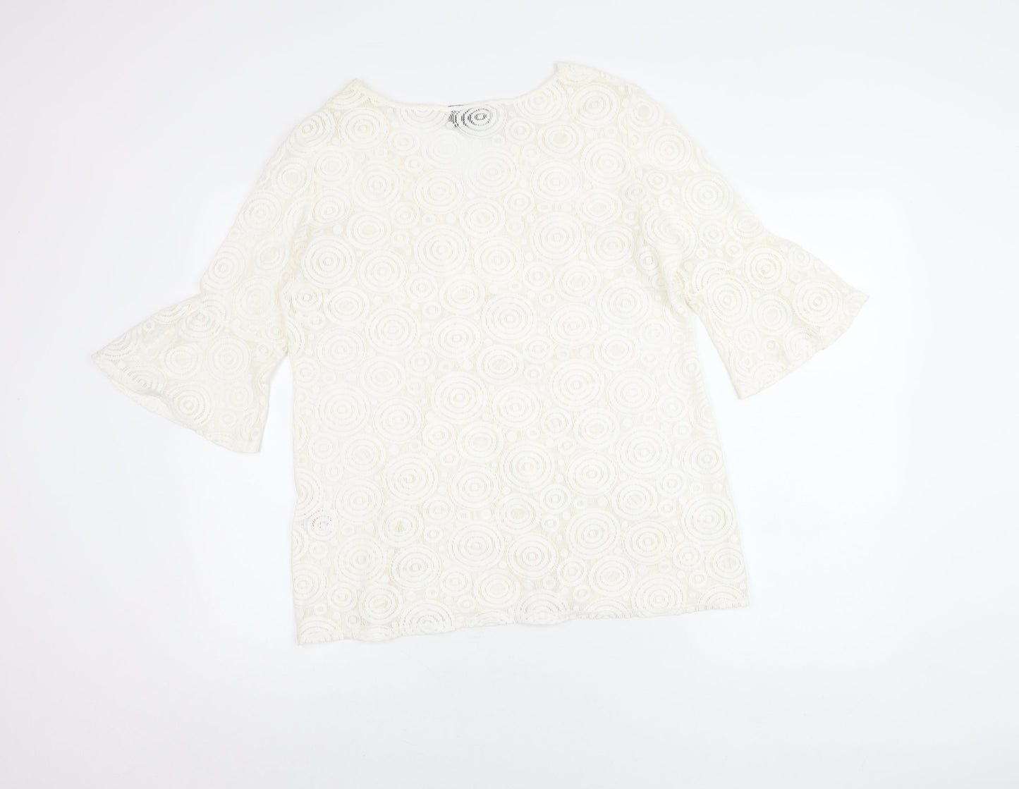 Womens UK Size 16 Principles Ivory Tunic Blouse