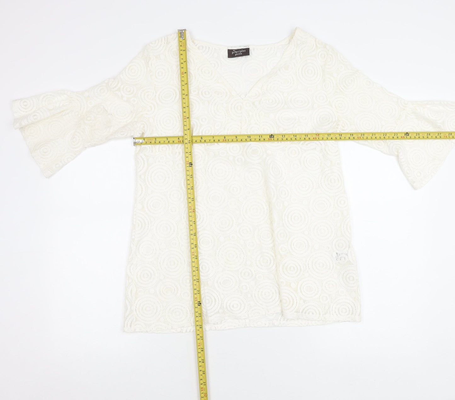 Womens UK Size 16 Principles Ivory Tunic Blouse