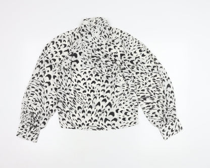 Womens UK Size 6 ASOS White Wrap Blouse