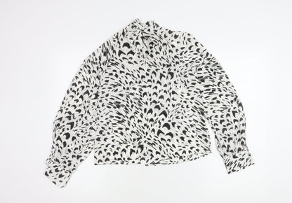 Womens UK Size 6 ASOS White Wrap Blouse