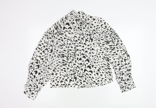 Womens UK Size 6 ASOS White Wrap Blouse
