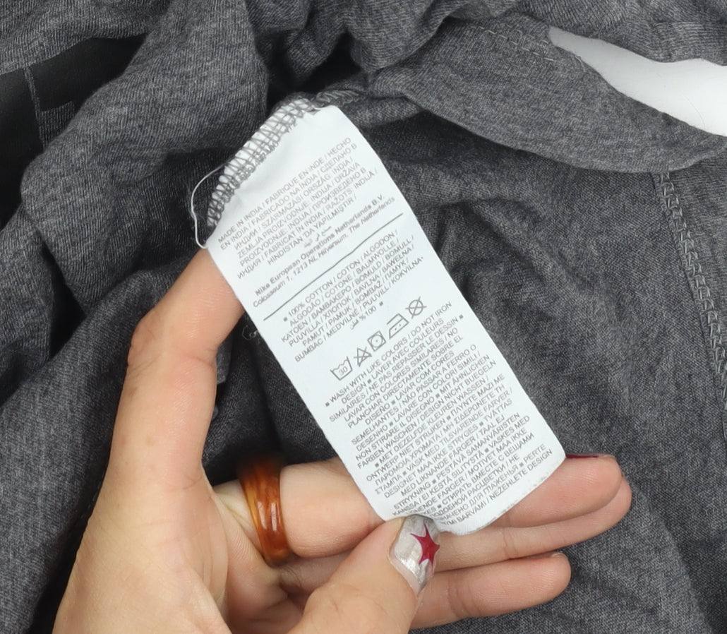 Nike Men's Grey Graphic Just Do It Sports T-Shirt Size M