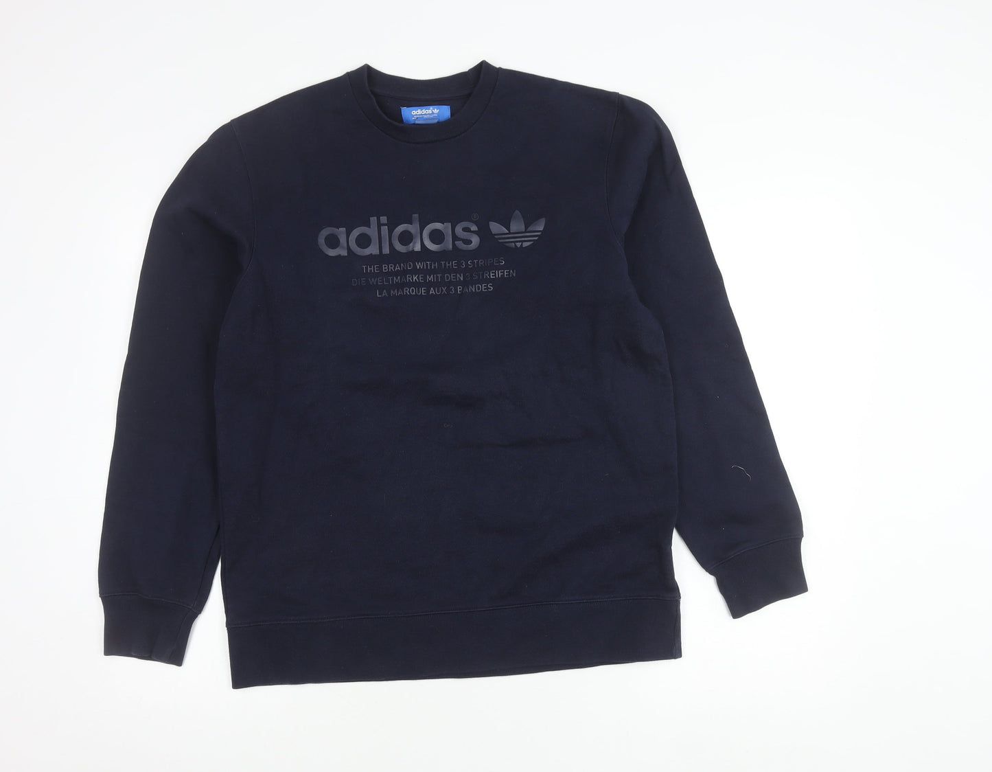 Mens UK Size M adidas Blue Pullover Sweatshirt