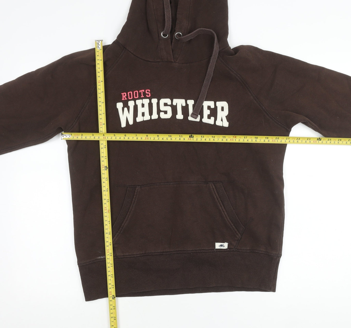 Ski Roots Womens Brown Whistler Hoodie L Pullover Cotton Blend