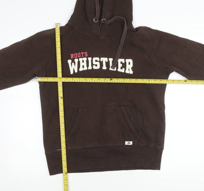 Ski Roots Womens Brown Whistler Hoodie L Pullover Cotton Blend