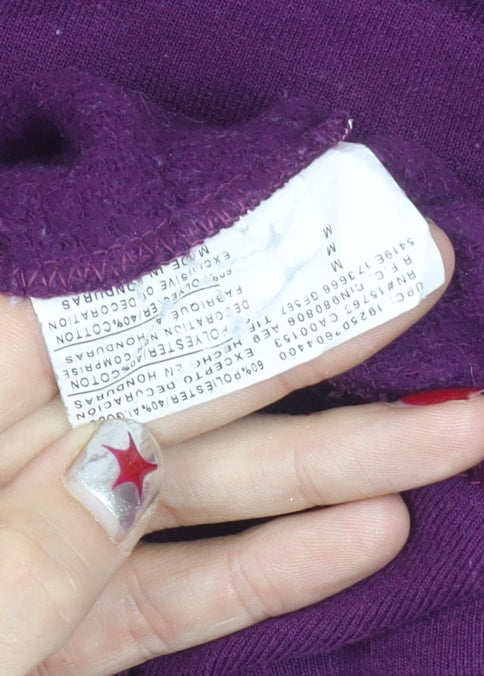 Champion Women’s Purple Pullover Sweatshirt M Logo Embroidered