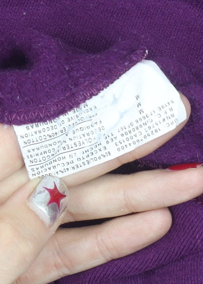 Champion Women’s Purple Pullover Sweatshirt M Logo Embroidered