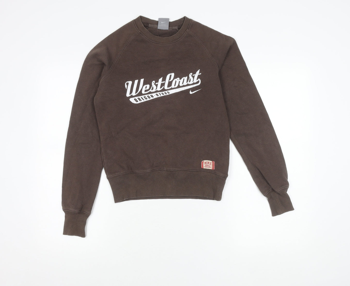 Nike Unisex Kids Brown XS West Coast Graphic Pullover Sweatshirt