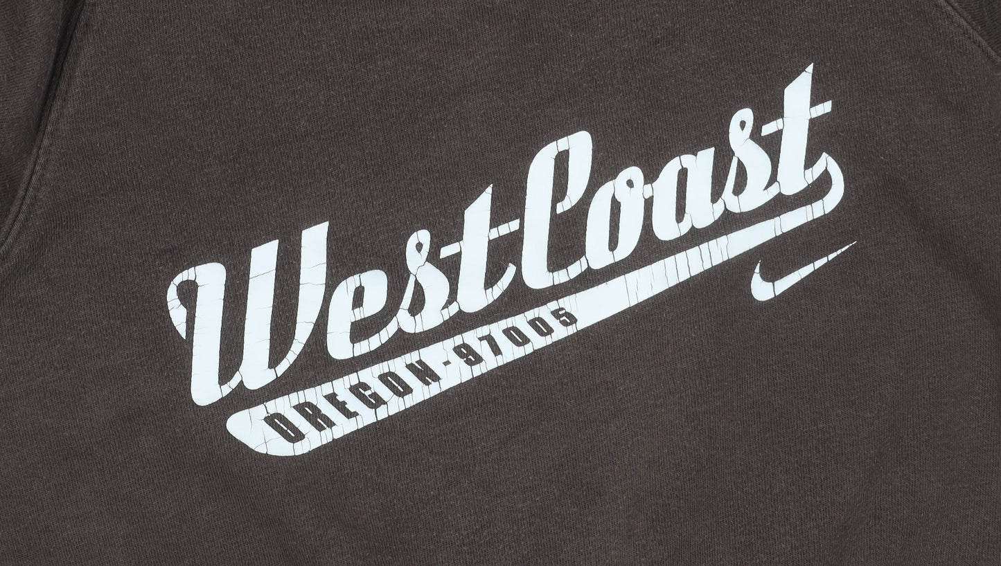 Nike Unisex Kids Brown XS West Coast Graphic Pullover Sweatshirt