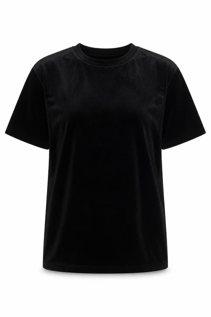 Womens UK Size XS Monki Black Basic T-Shirt