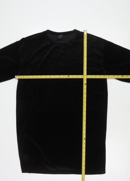 Womens UK Size XS Monki Black Basic T-Shirt