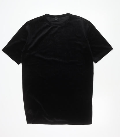 Womens UK Size XS Monki Black Basic T-Shirt