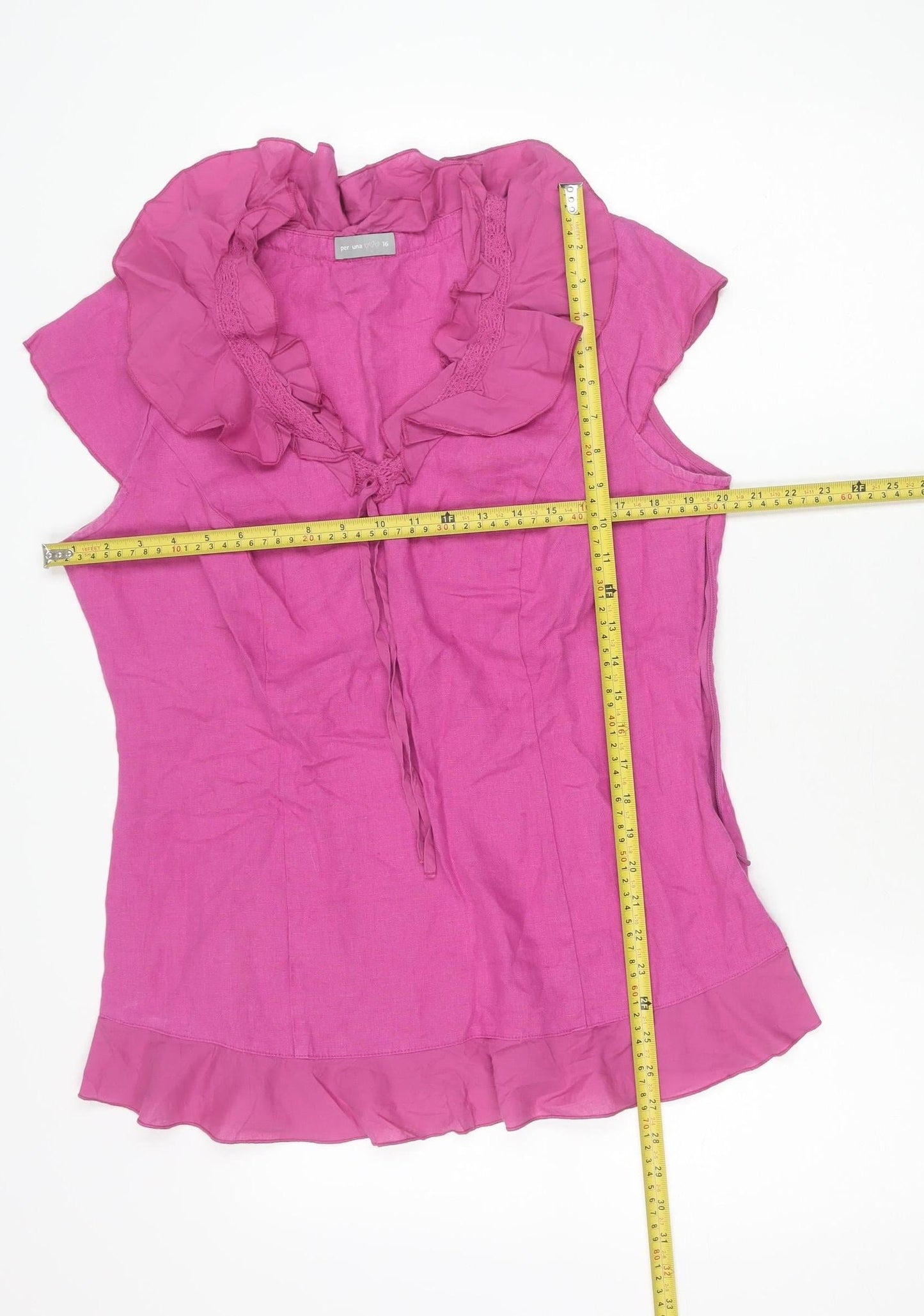 Womens UK Size 16 Marks and Spencer Pink Tunic Blouse
