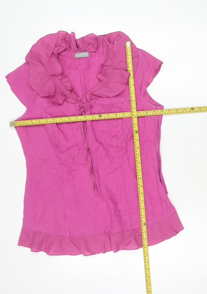 Womens UK Size 16 Marks and Spencer Pink Tunic Blouse