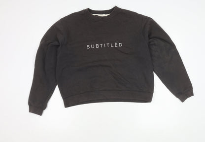 Subtitled Women’s Black Logo Pullover Sweatshirt Size M