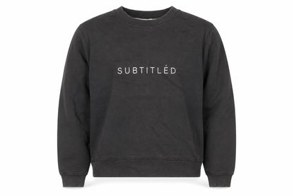 Subtitled Women’s Black Logo Pullover Sweatshirt Size M