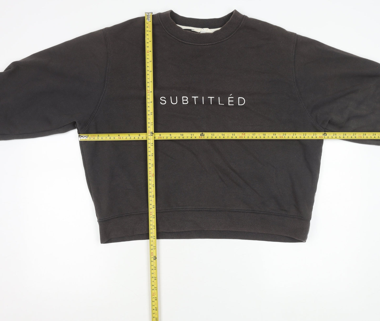 Subtitled Women’s Black Logo Pullover Sweatshirt Size M