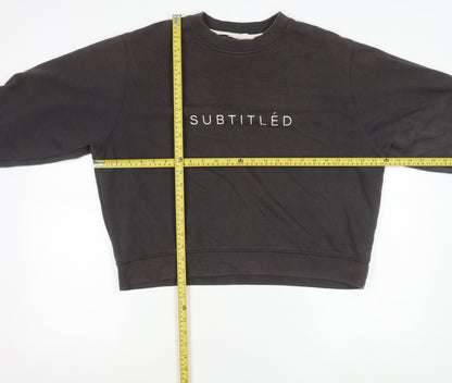 Subtitled Women’s Black Logo Pullover Sweatshirt Size M
