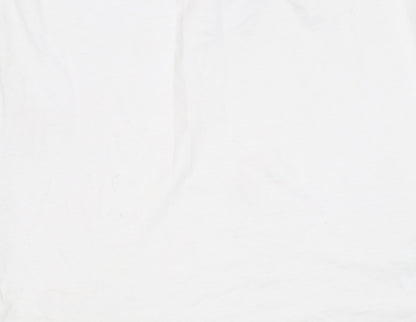 TOG24 Mens White Blue Long Sleeve Crew Neck Cotton Blend T-Shirt M