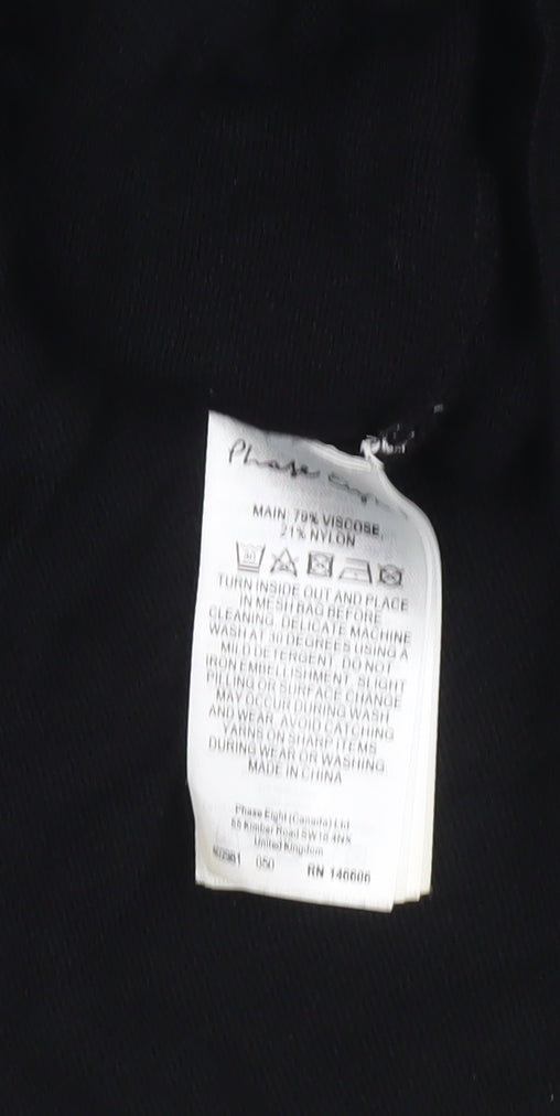 Womens UK Size 8 Phase Eight Black Pullover Jumper