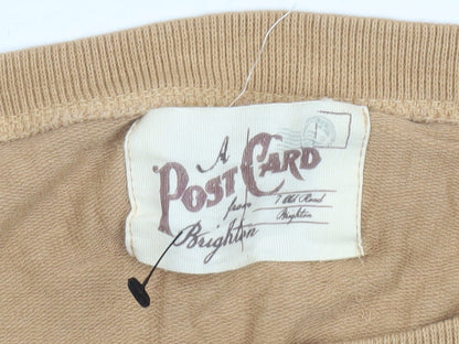 A Postcard From Brighton Womens Beige Sequin Heart Sweatshirt Size M