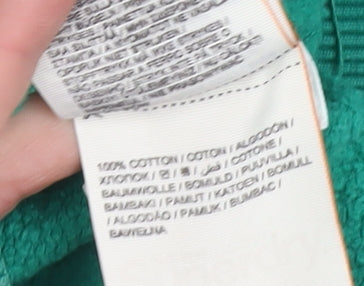 Superdry Women’s Green Pullover Hoodie XS Graphic Print Cotton