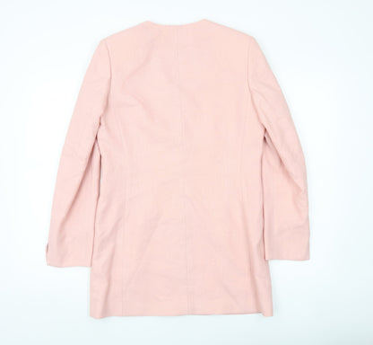 Viyella Womens Pink Size 8 Shawl Collar Suit Jacket Blazer