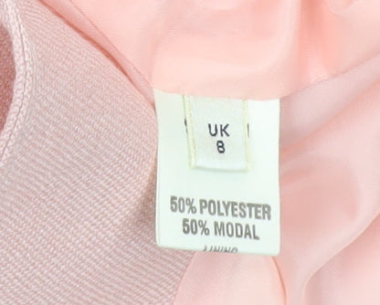 Viyella Womens Pink Size 8 Shawl Collar Suit Jacket Blazer