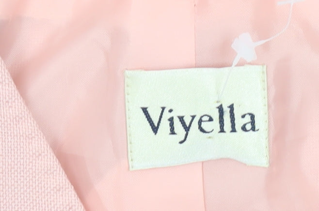 Viyella Womens Pink Size 8 Shawl Collar Suit Jacket Blazer