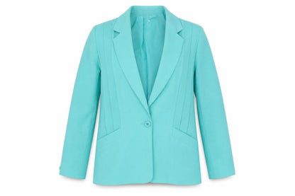 Whispers Women Green Size 10 Single-Breasted Blazer Jacket