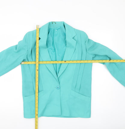 Whispers Women Green Size 10 Single-Breasted Blazer Jacket