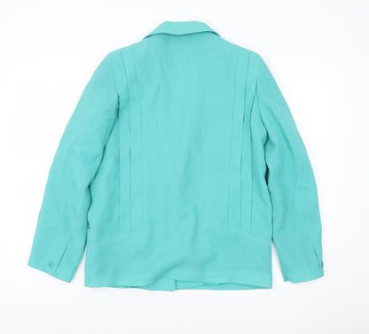 Whispers Women Green Size 10 Single-Breasted Blazer Jacket