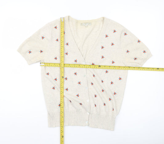 Womens UK Size M Lakeland Beige Cardigan Jumper