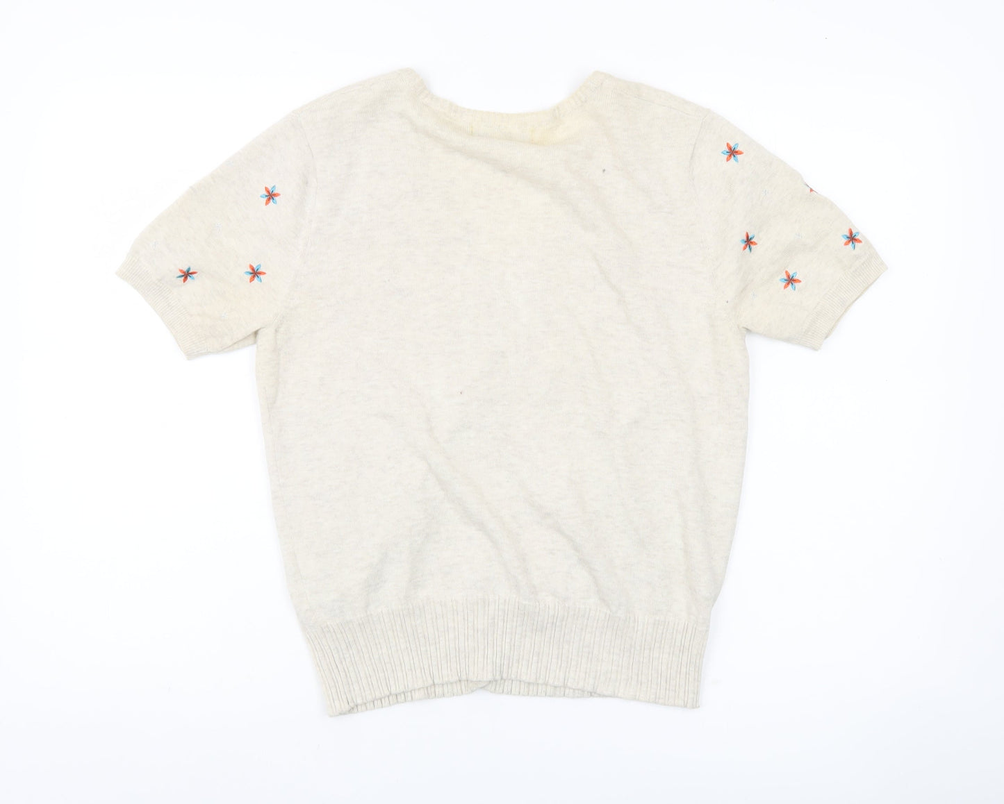 Womens UK Size M Lakeland Beige Cardigan Jumper