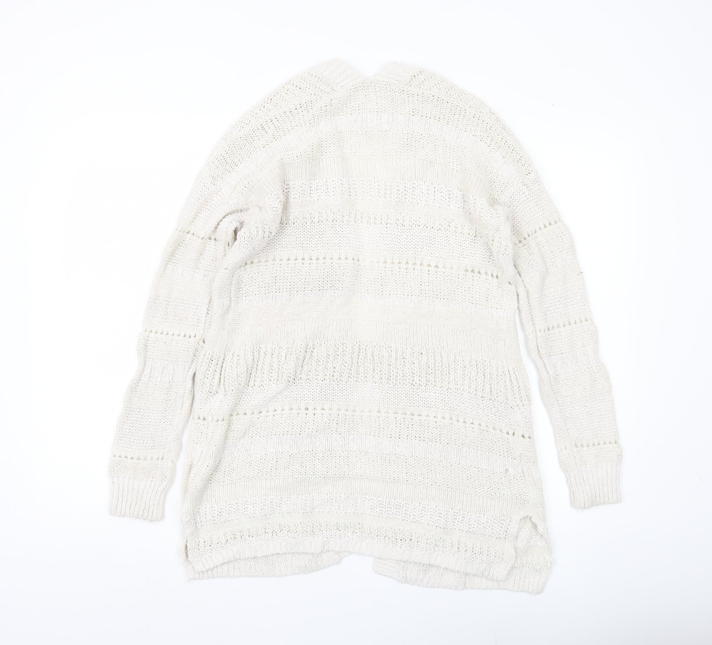 Abercrombie & Fitch Women’s Ivory XS Open Knit Long Sleeve Cardigan