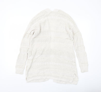 Abercrombie & Fitch Women’s Ivory XS Open Knit Long Sleeve Cardigan