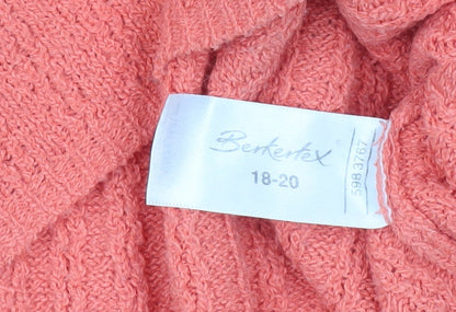 Womens UK Size 18 Berkertex Orange Pullover Jumper