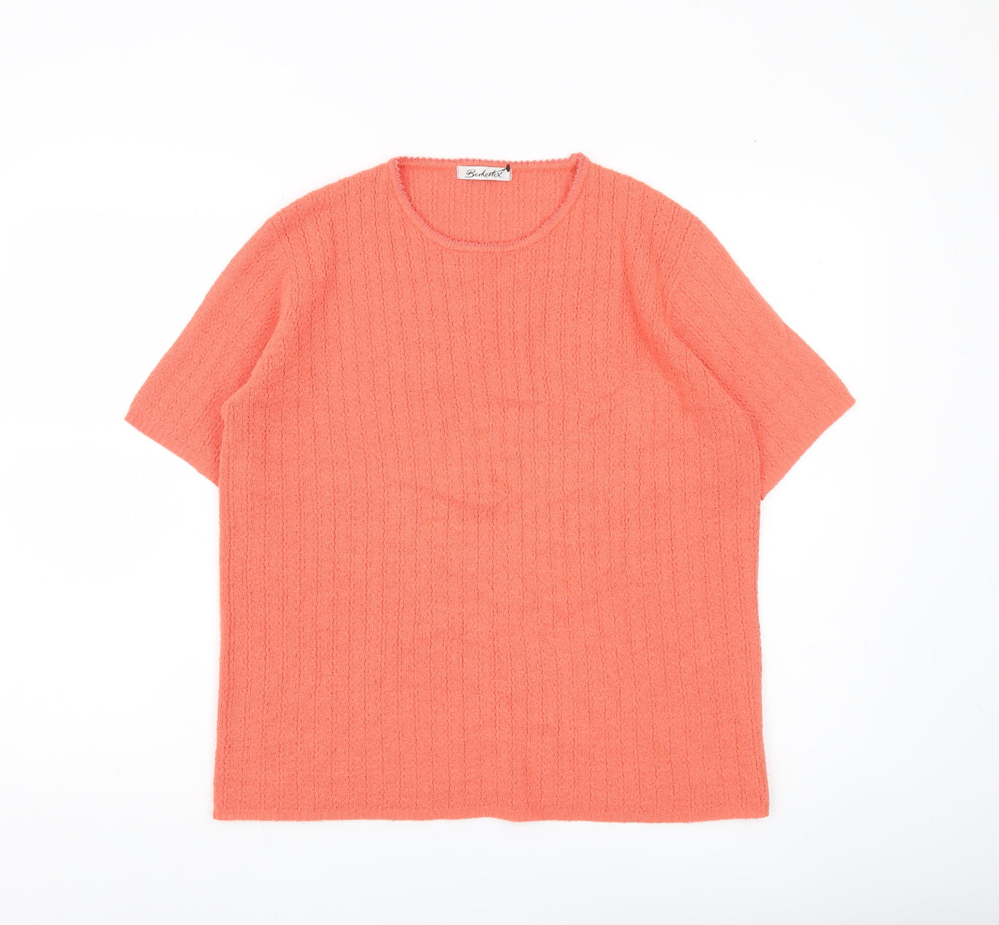 Womens UK Size 18 Berkertex Orange Pullover Jumper