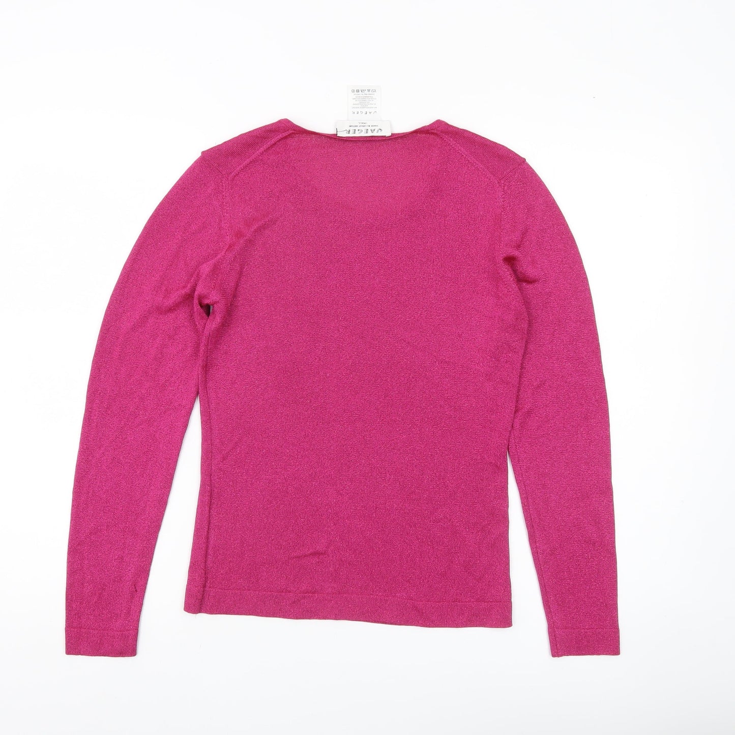 Jaeger Women’s Pink Scoop Neck Slim Fit Pullover Jumper Size S