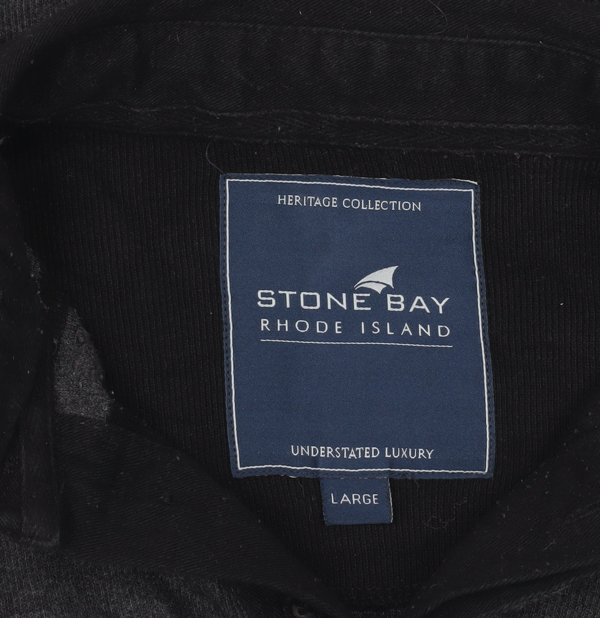Mens UK Size L Stone Bay Grey Henley Sweatshirt