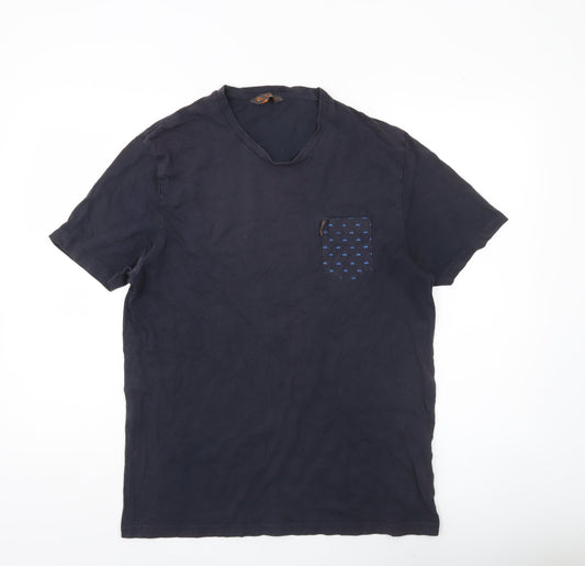 Mens UK Size L Ben Sherman Blue  T-Shirt