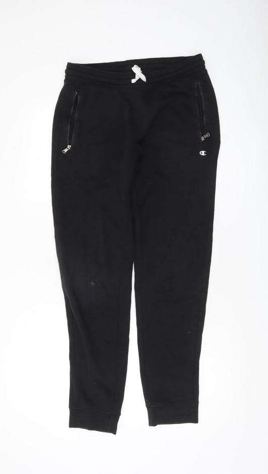 Mens UK Size S Champion Regular Fit Jogger Black Trousers