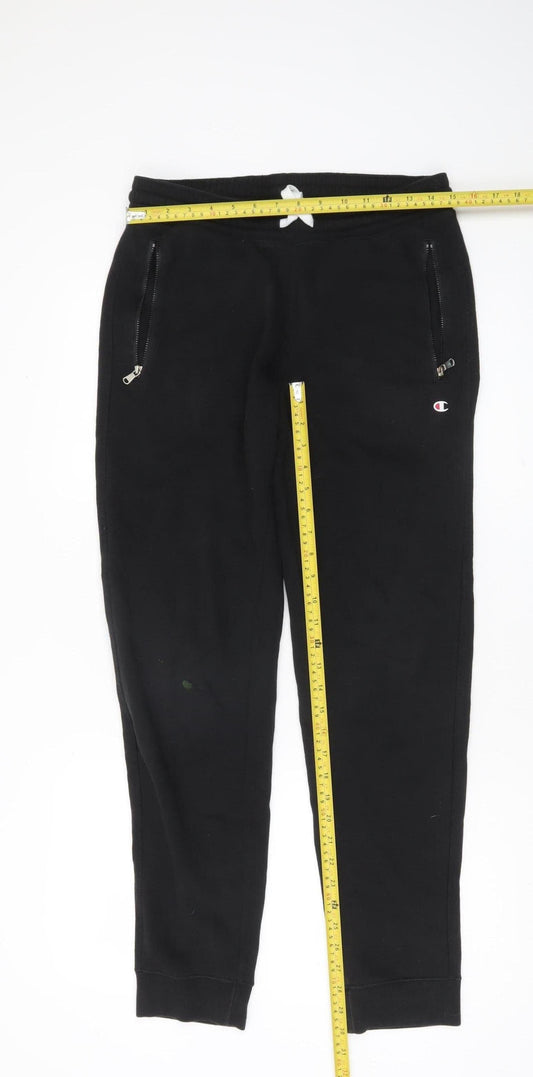 Mens UK Size S Champion Regular Fit Jogger Black Trousers