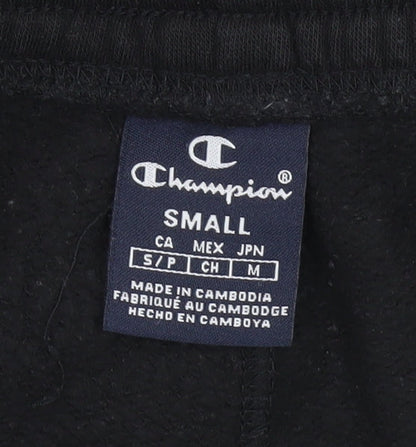Mens UK Size S Champion Regular Fit Jogger Black Trousers