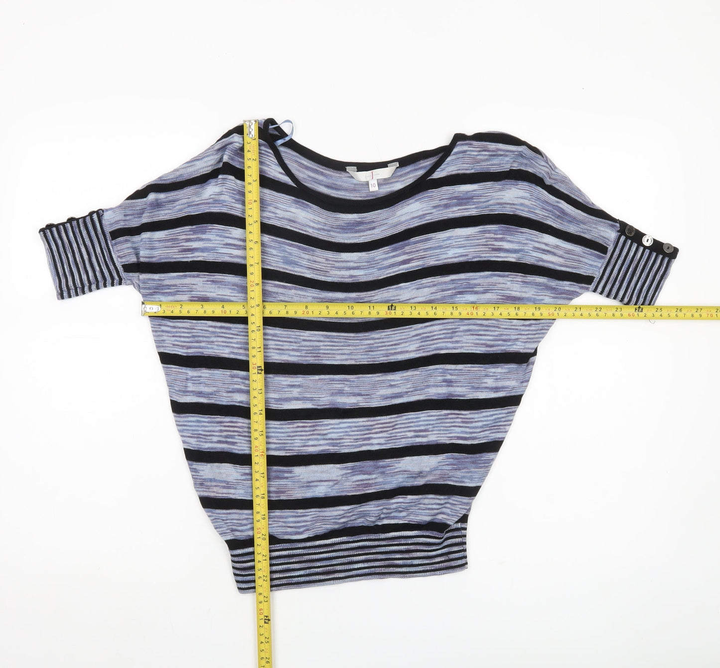 Jasper Conran Womens Multicoloured Striped Pullover Jumper Size 10
