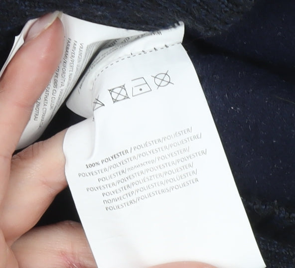 Brave Soul Mens Blue XL Full Zip High Neck Jumper with Logo