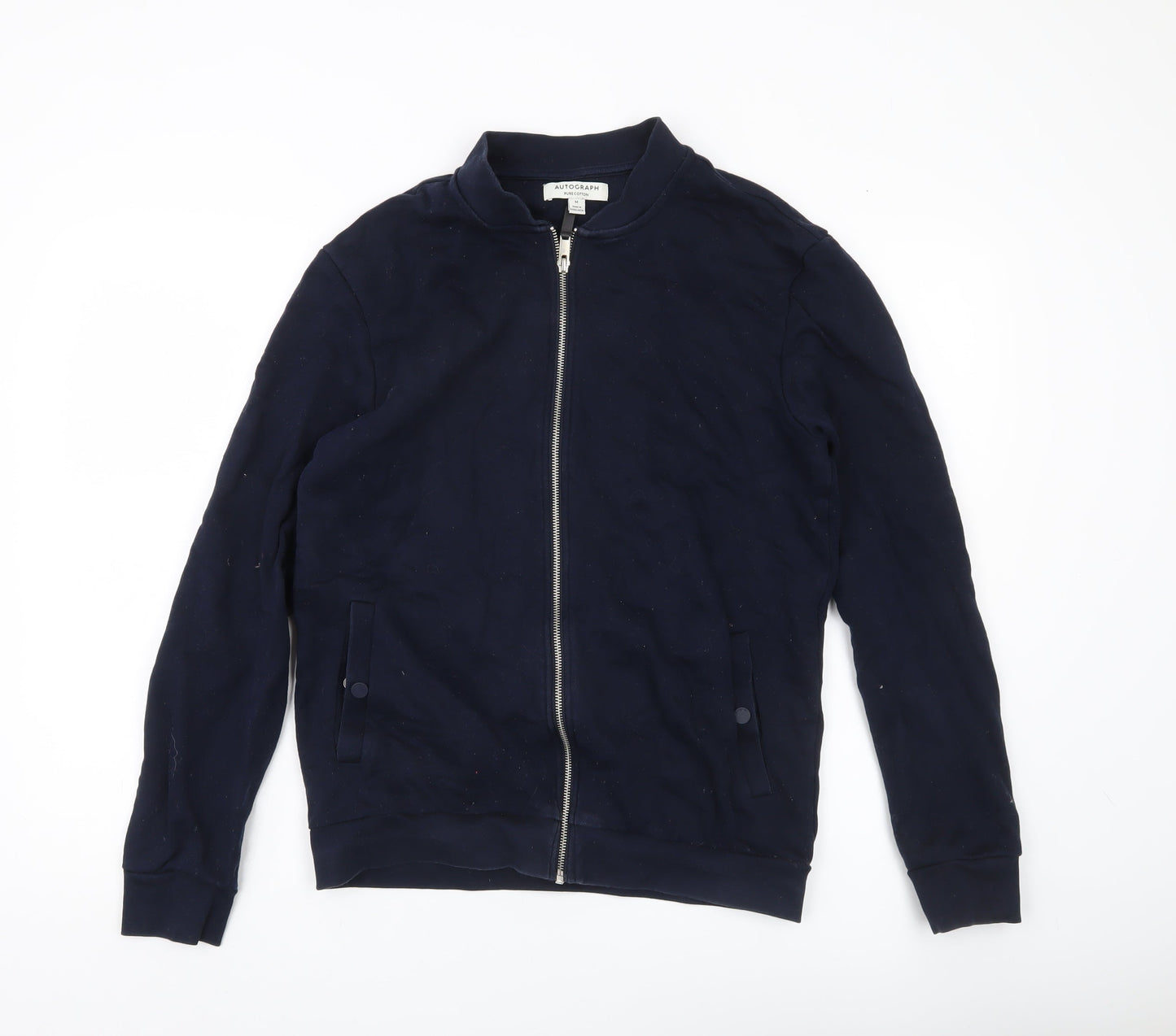 Mens UK Size M Marks and Spencer Blue Bomber Jacket