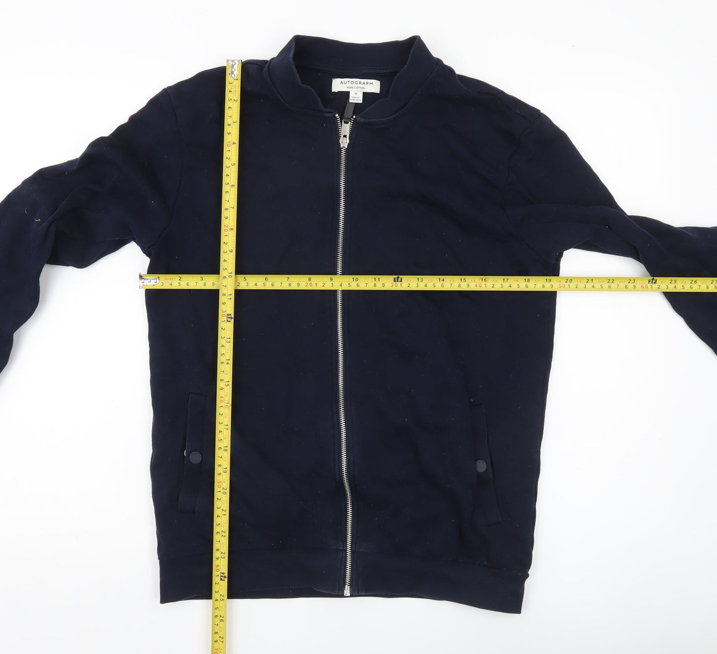 Mens UK Size M Marks and Spencer Blue Bomber Jacket