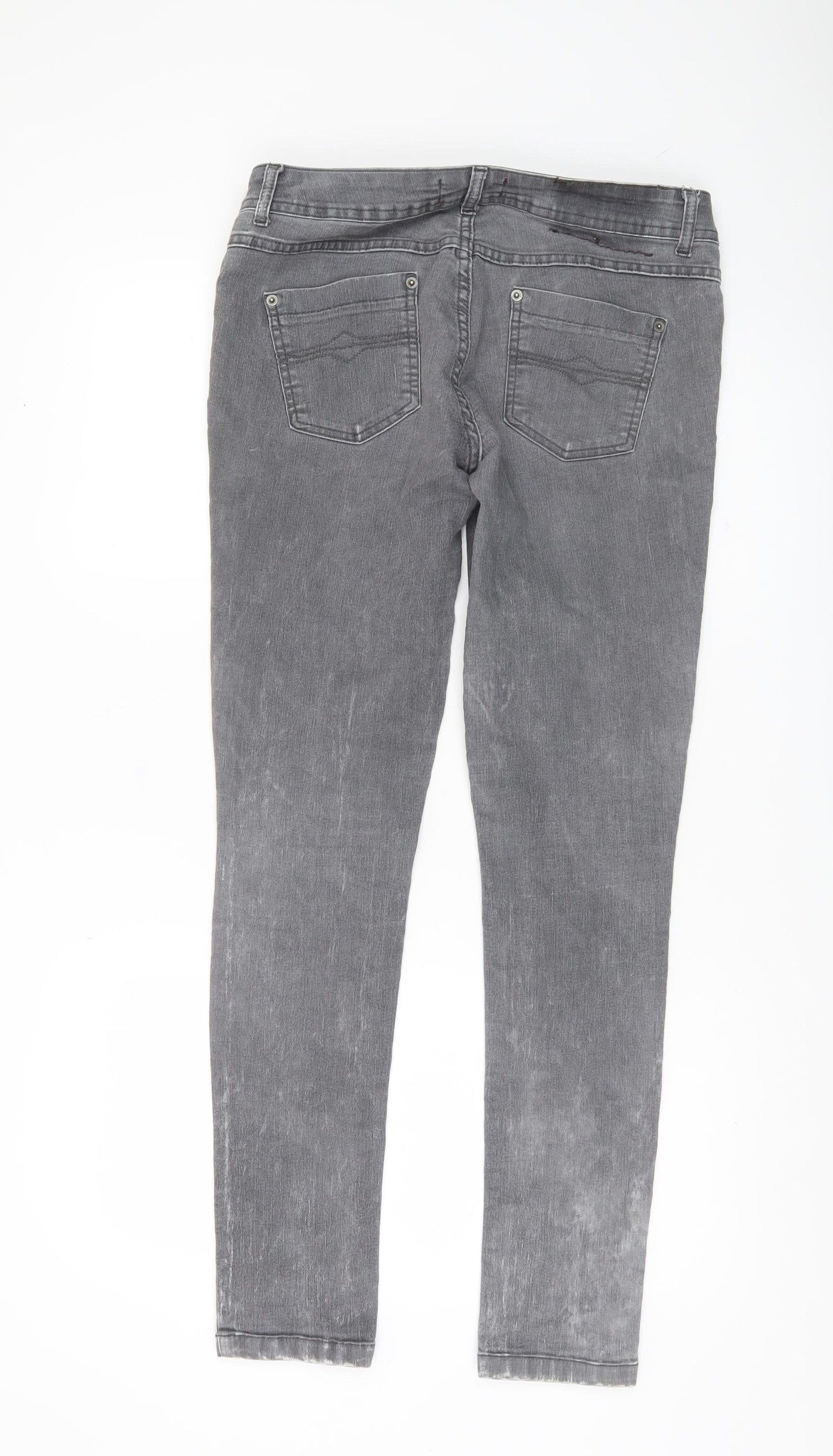 Select Womens Grey Skinny Jeans Size 14 Slim Fit Denim Stretch