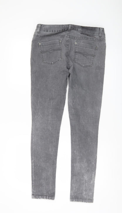 Select Womens Grey Skinny Jeans Size 14 Slim Fit Denim Stretch